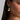 Asymmetric Earrings with Green Crystals mounted on Golden Brass