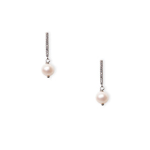 Earrings with freshwater pearls and rhodium-plated 925 silver