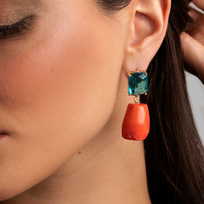 Oceanic Coral Boho Chic Earrings