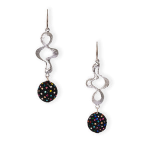 Casual Resin and Zircon Earrings