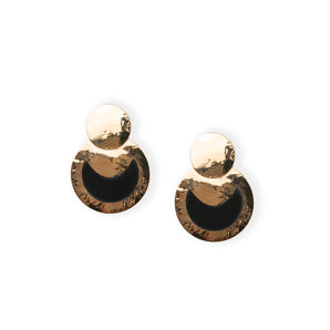 Luxury earrings with laser cut and gold bath