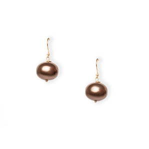 Caramella earrings with bronze-coloured Mallorcan pearls