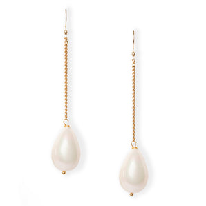 Casual Chic Earrings with White Mallorcan Pearls