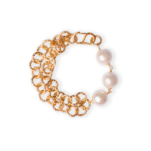 Golden Bracelet with Pearls