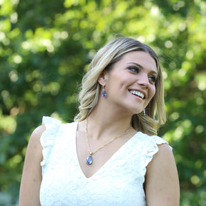 Blue Drop Earrings