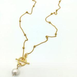 Collana Perla Chiusura a T