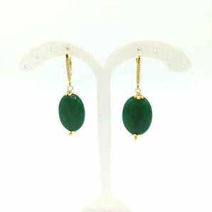 Emerald Green Jade Earrings